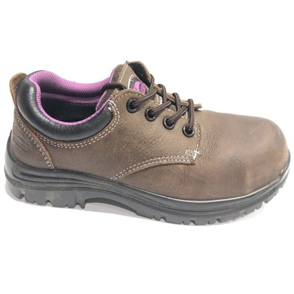 Avenger Women’s A7164 Foreman, Brown Composite Toe Sneakers, Size 6 Wide